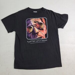 Vintage System of‎ a Down Police Brutality Cop Graphic Shirt Black Mens Sz M EUC